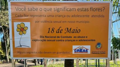 Creas de Faxinal dos Guedes cria ações de conscientização contra o abuso sexual infantil