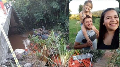 Família que morreu em tombamento de caminhão em rio era de Abelardo Luz 