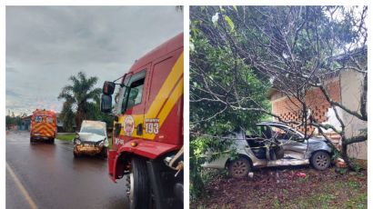 Duas pessoas ficam feridas em acidente em São Domingos 