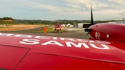 Transferência de bebê com dengue de Xanxerê para o Vale do Itajaí mobiliza helicópteros 
