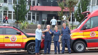 Corpo de Bombeiros de Xanxerê recebe duas novas viaturas