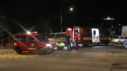 Colisão entre veículo e bicicleta deixa uma pessoa ferida no bairro Veneza