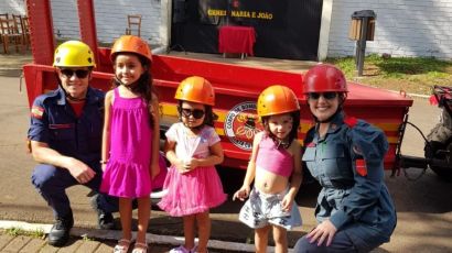 Corpo de Bombeiros de Xanxerê participa do Dia da Família na Escola