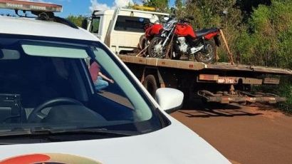 PM Recolhe duas motocicletas conduzidas por adolescentes em Xanxerê