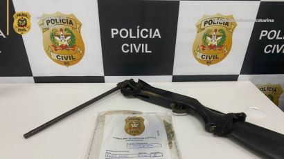 Homem é preso no interior de Xanxerê por posse ilegal de arma de fogo