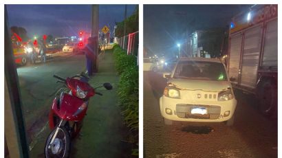 Colisão entre carro e moto é registrada na BR-282, em Xanxerê 
