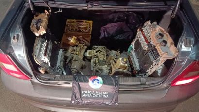 Polícia Rodoviária prende, em Xanxerê, três pessoas por furto de peças de caminhões