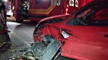 Colisão entre quatro veículos deixa um ferido na SC-155 em Xanxerê