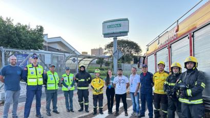 Corpo de Bombeiros participa de Simulado de Evacuação e Atendimento de Emergência no Senai