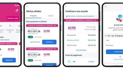 Dívidas CNPJ com descontos do Desenrola também podem ser quitadas no aplicativo da Serasa