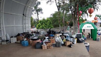 Recicla Xanxerê recolhe mais de duas toneladas de lixo eletrônico