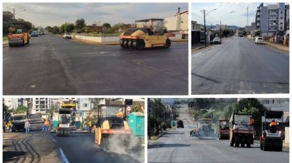 Prefeitura de Xanxerê pavimenta mais de 56 km de ruas e estradas do interior