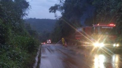 Novo deslizamento é registrado na SC-155 em Xanxerê