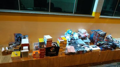 PMRv apreende em Bom Jesus cerca de R$ 30 mil em mercadorias contrabandeadas
