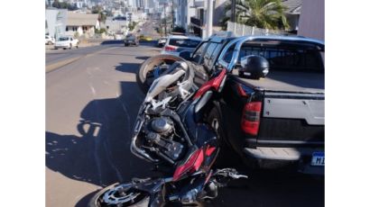 Motorista foge após derrubar motociclista em Xanxerê