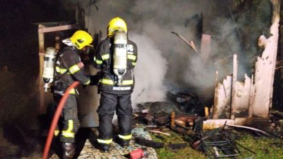 Casa é destruída em incêndio em Xanxerê 