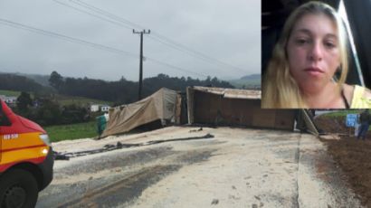 Mulher que foi atropelada por caminhão na SC-480 em Bom Jesus morre no hospital