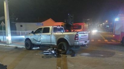 Motociclista fica ferido em acidente em Xanxerê