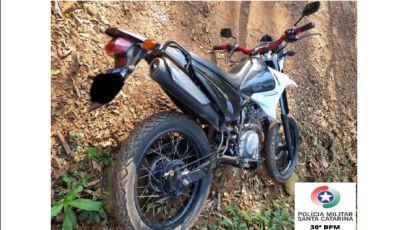 PM recupera moto furtada em Xanxerê