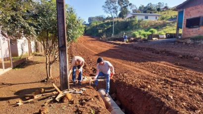 Equipe da Amai realiza demarcação de ruas em Marema