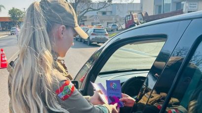Polícia Militar de Xanxerê realiza ações referentes ao Agosto Lilás