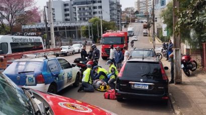Motociclista fica ferido após perder controle da moto em Xanxerê