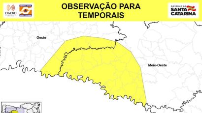 Defesa Civil emite alerta para possibilidade de temporais na região