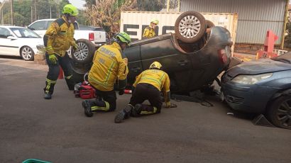 Bombeiros do 14° Batalhão de Xanxerê realizam treinamento de resgate veicular