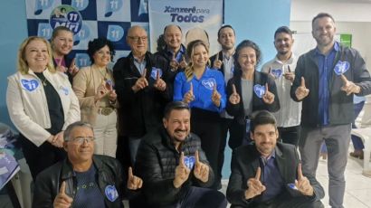 Senador Esperidião Amin reforça campanha do PP em Xanxerê 
