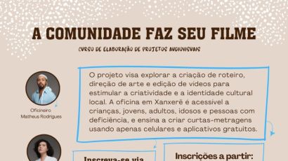 Paço Municipal sedia curso de elaboração de projetos audiovisuais