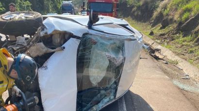 Bombeiros registram dois acidentes na BR-282 em Xanxerê