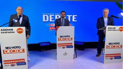Momentos do debate político em Xanxerê: veja os bastidores 