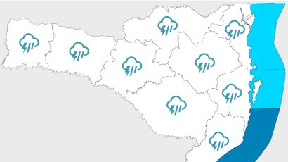 Chuva volumosa e alerta de temporais em SC; confira a previsão do tempo para esta quarta (9)