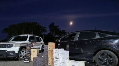 PM apreende mais de 200 garrafas de vinho argentino em operação na SC-480