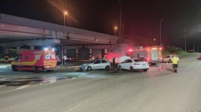 Acidente em paralela da BR-282 deixa duas pessoas feridas 