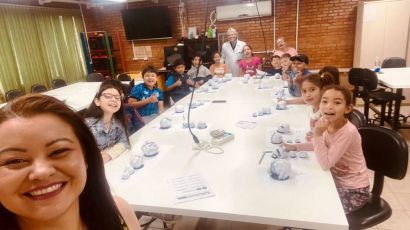 Crianças dos serviços sociais de Xanxerê participam do projeto Astronomia