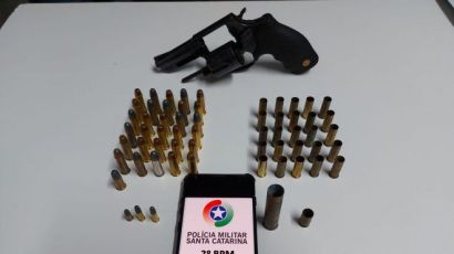 Após disparos, PM prende homem e apreende arma e munições em Xanxerê