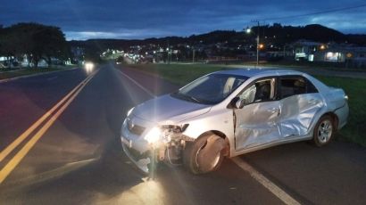 Colisão entre veículos deixa dois feridos em Ponte Serrada