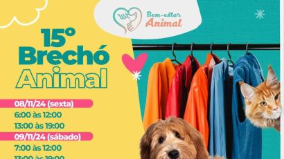 Grupo Bem-Estar Animal realiza nesta semana o 15º Brechó Animal 