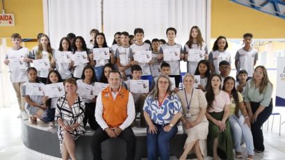 Alunos de Ponte Serrada se formam no Programa Defesa Civil na Escola