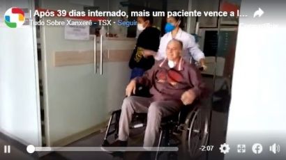 Após 39 dias internado, mais um paciente vence a luta contra a Covid-19