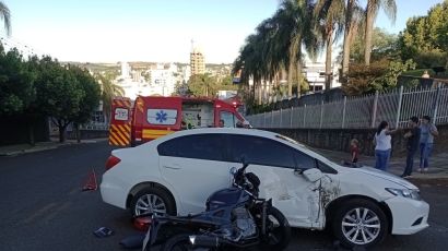 Motociclista fica ferido em acidente de trânsito em Xanxerê