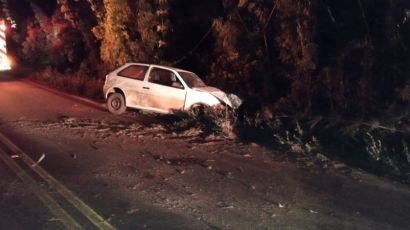 Colisão frontal deixa duas pessoas feridas em Passos Maia