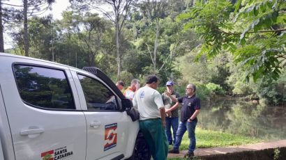 Força-Tarefa faz vistoria para apurar possível contaminação em água captada em Xanxerê