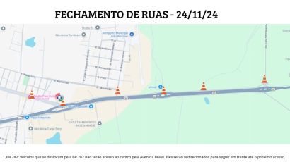 ATENÇÃO: Xanxerê terá alterações no trânsito durante este domingo 