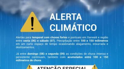 Prefeitura de Xanxerê emite alerta para fortes temporais