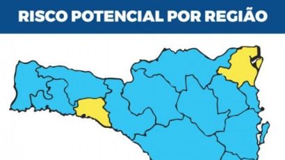Matriz de Risco aponta 15 regiões no nível moderado e duas no alto