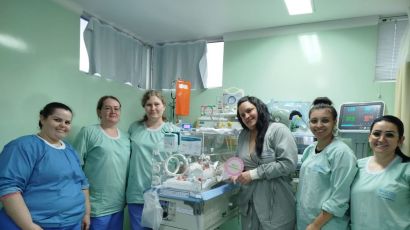 Bebês internados na UTI Neonatal do HRSP comemoram primeiro mesversário 