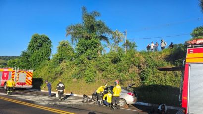 Homem morre em acidente na BR-282, em Cordilheira Alta 