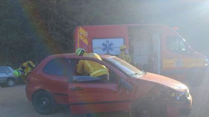 Saída de pista deixa mulher ferida em Xanxerê